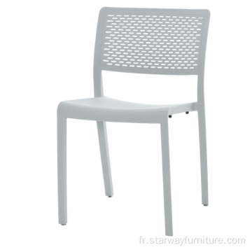 PP moderne en plastique empilage de chaise de jardin extérieure